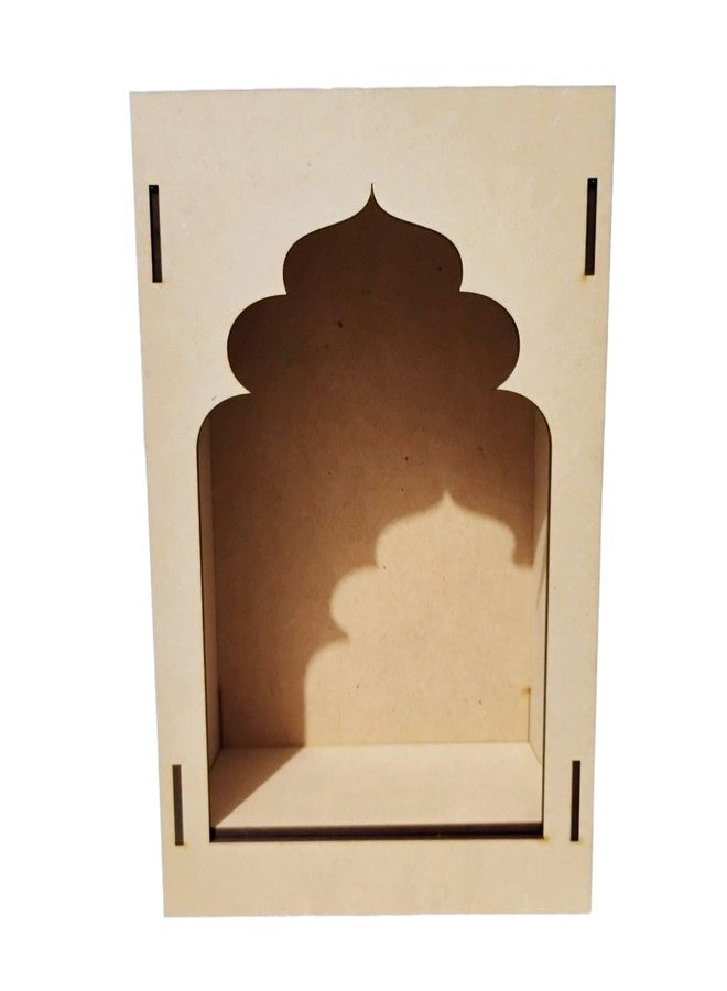 LET'S DIY طقم ديكور حائط "جاروكا" من خشب MDF غير مكتمل الصنع - صندوق خشبي عادي مقطوع يدويًا لتزيين المنزل بشكل إبداعي، وإطار قابل للتخصيص للأعمال الفنية والرسم والمشاريع اليدوية. - Image 2